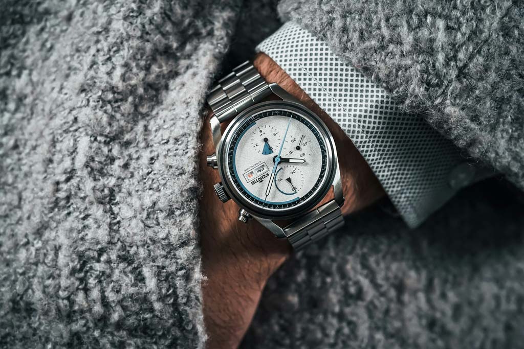 A luxury watch on a mans wrist