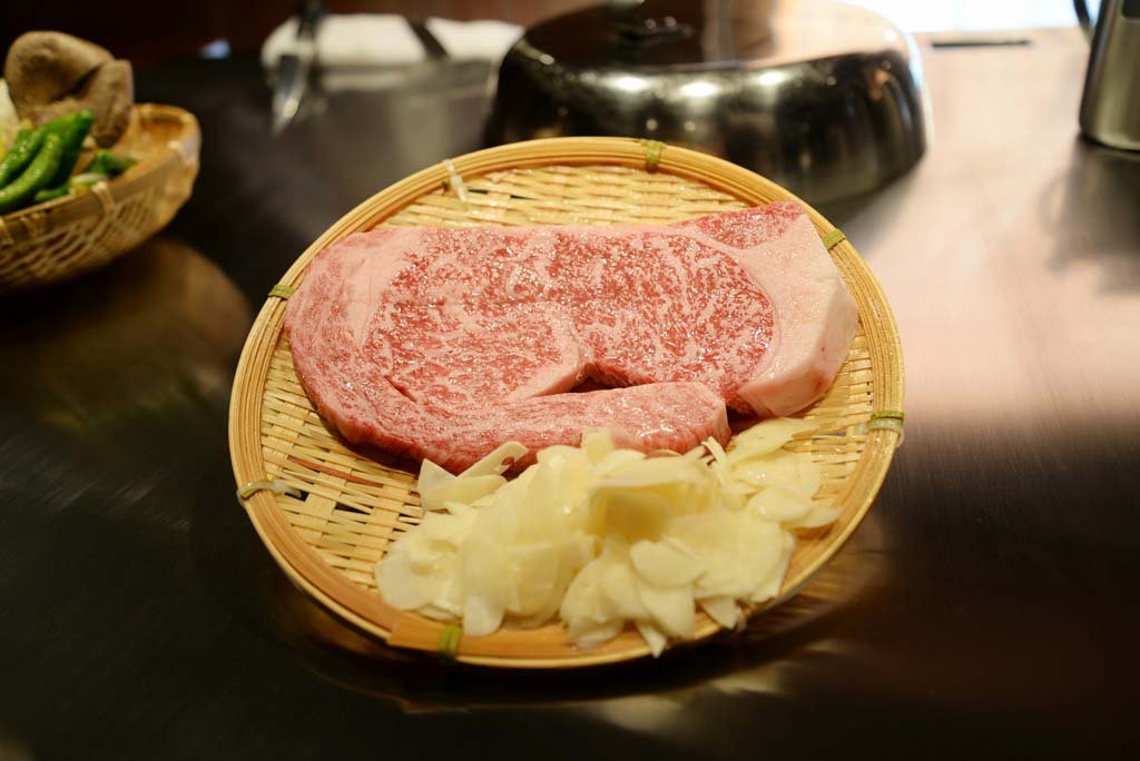 Kobe beef steak rare
