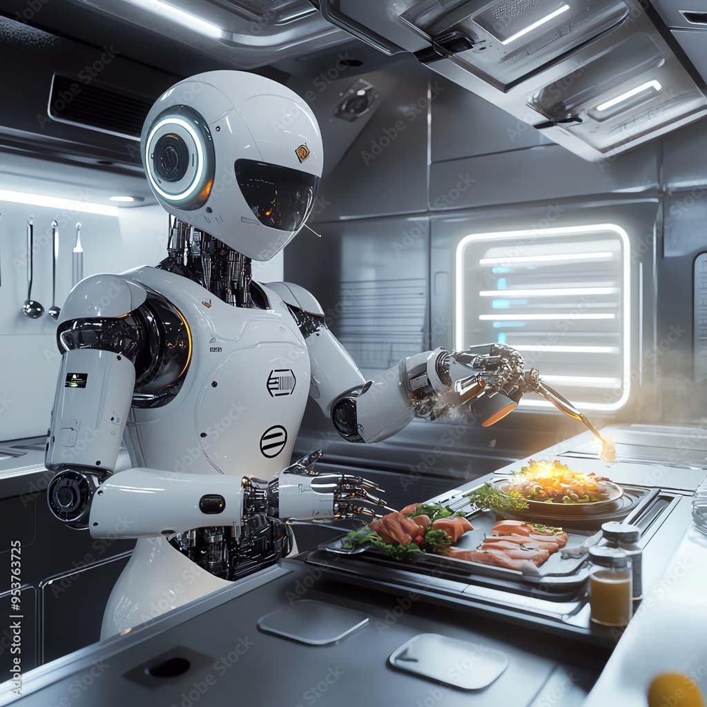 Robot making food