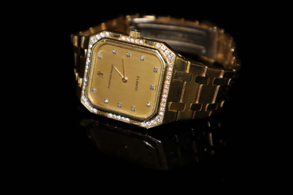 Luxury watch with diamonds