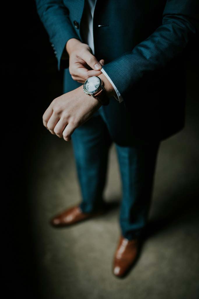 Man wearing a luxury watch